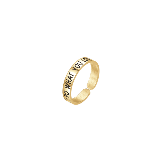 GOLD STEEL WOMEN'S RING DO WHAT YOU LOVE