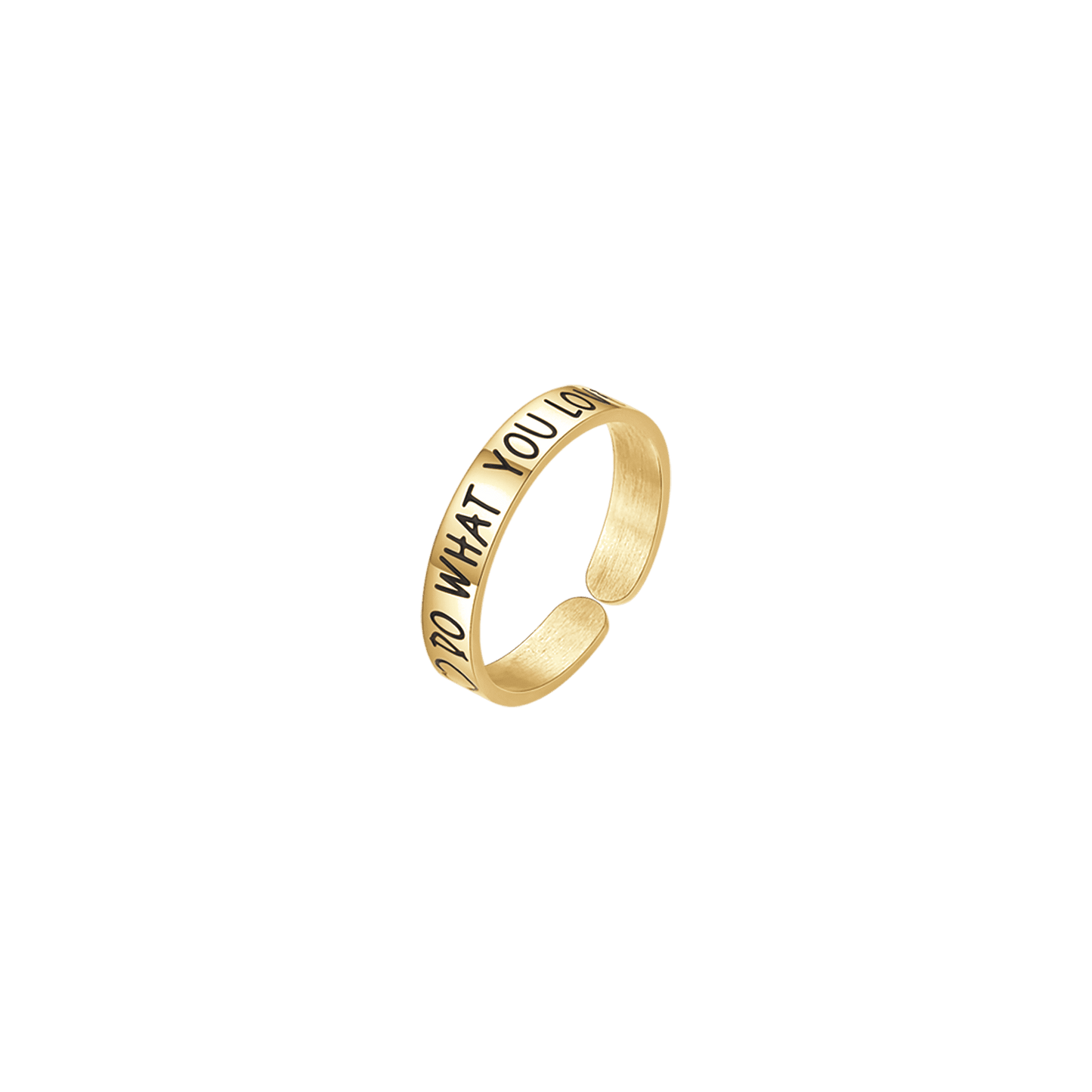 GOLD STEEL WOMEN'S RING DO WHAT YOU LOVE