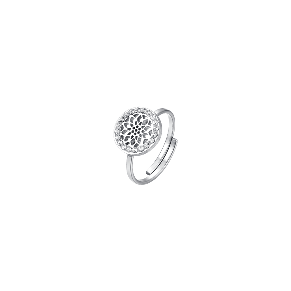 FLOWER OF LIFE STEEL WOMEN'S RING