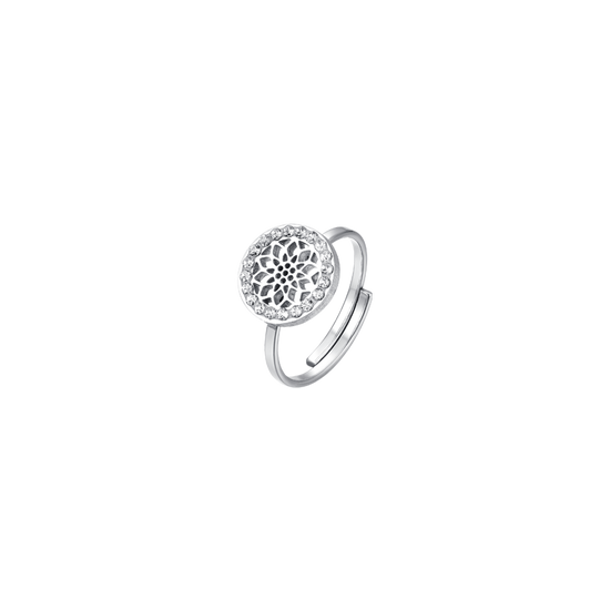 FLOWER OF LIFE STEEL WOMEN'S RING