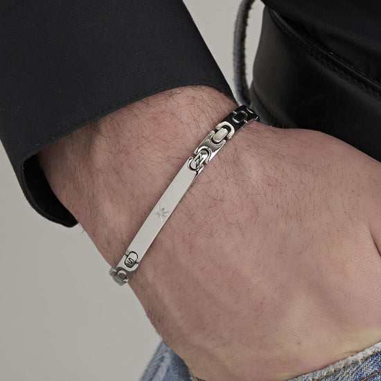 WIND ROSE STEEL MEN'S BRACELET