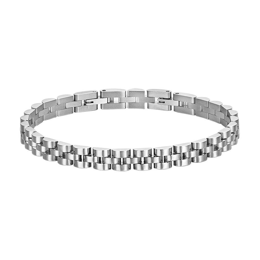 STEEL MEN'S BRACELET WITH CENTRAL MOTIF