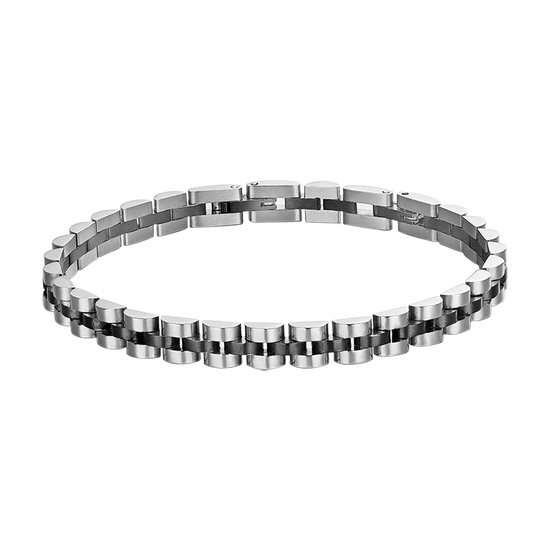 BLACK IP DETAIL STEEL MEN'S BRACELET