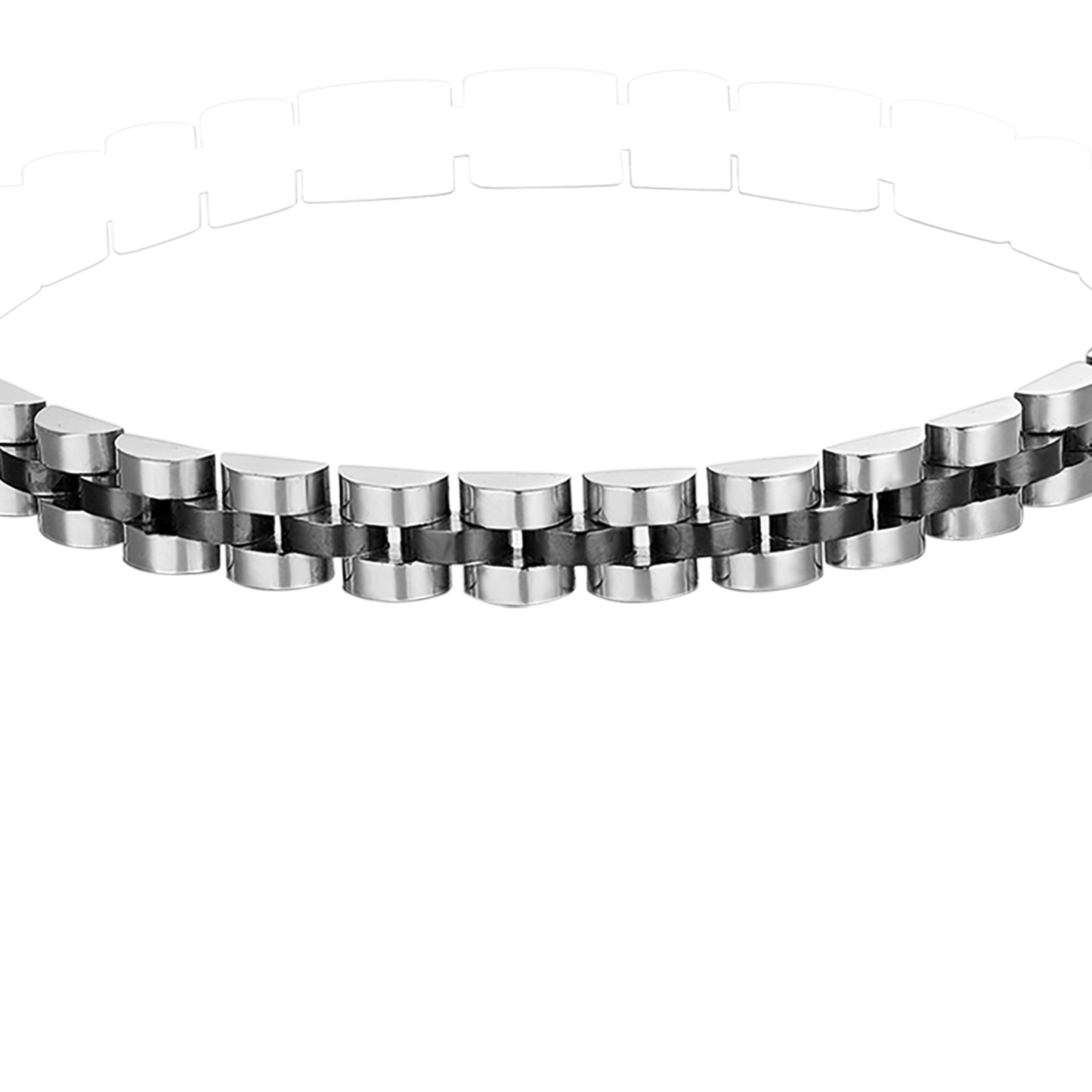 BLACK IP DETAIL STEEL MEN'S BRACELET