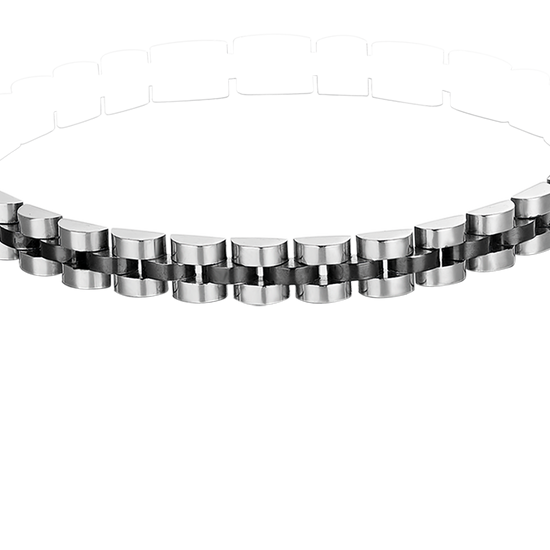 BLACK IP DETAIL STEEL MEN'S BRACELET