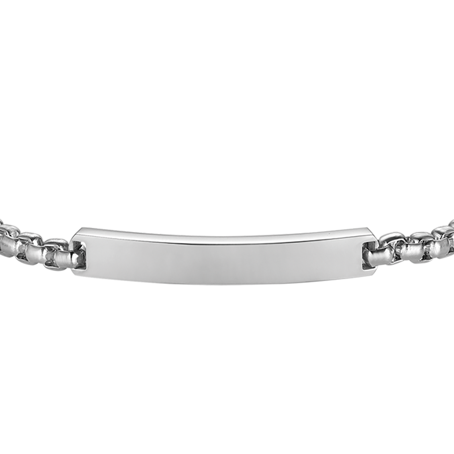 STEEL MEN'S BRACELET WITH CUSTOMIZABLE PLATE