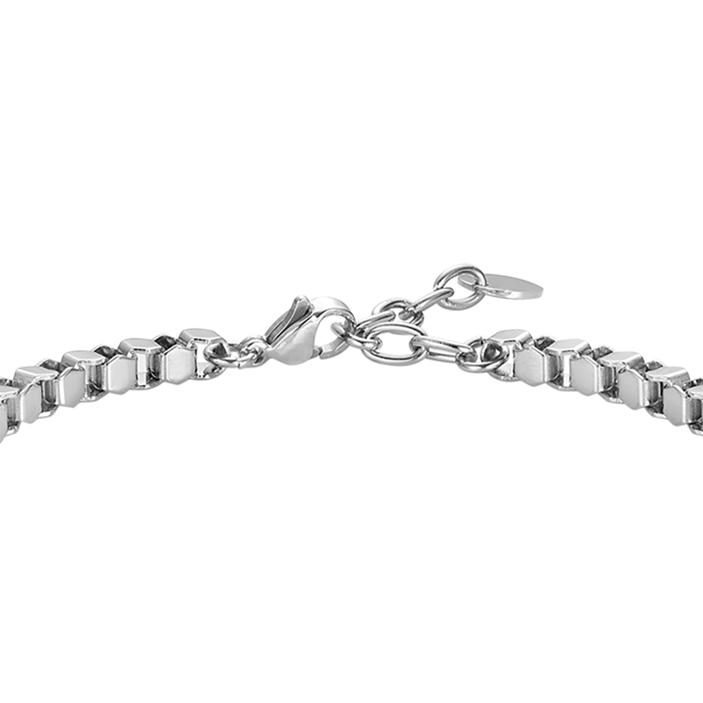 MEN'S STEEL BRACELET WITH CHAIN LINK PLATE