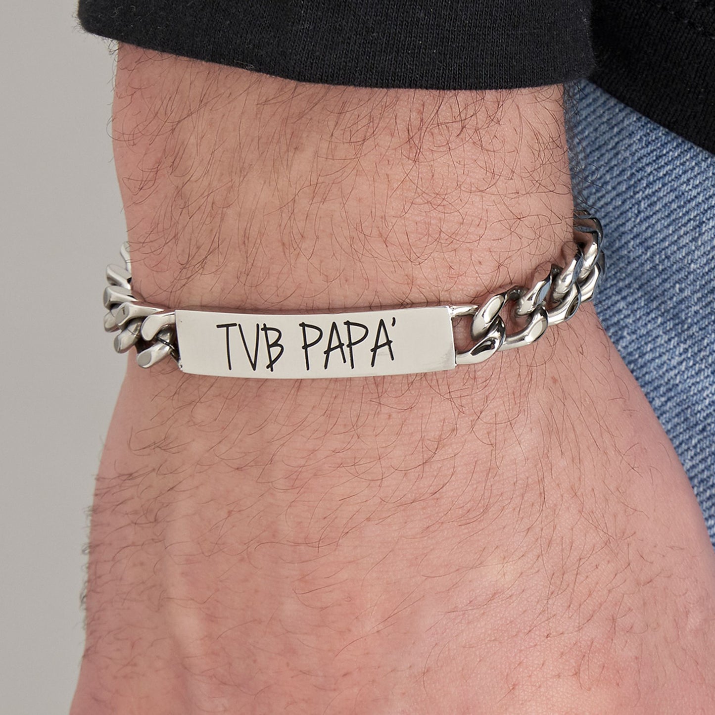 MAN'S STEEL BRACELET TVB PAPA' Luca Barra