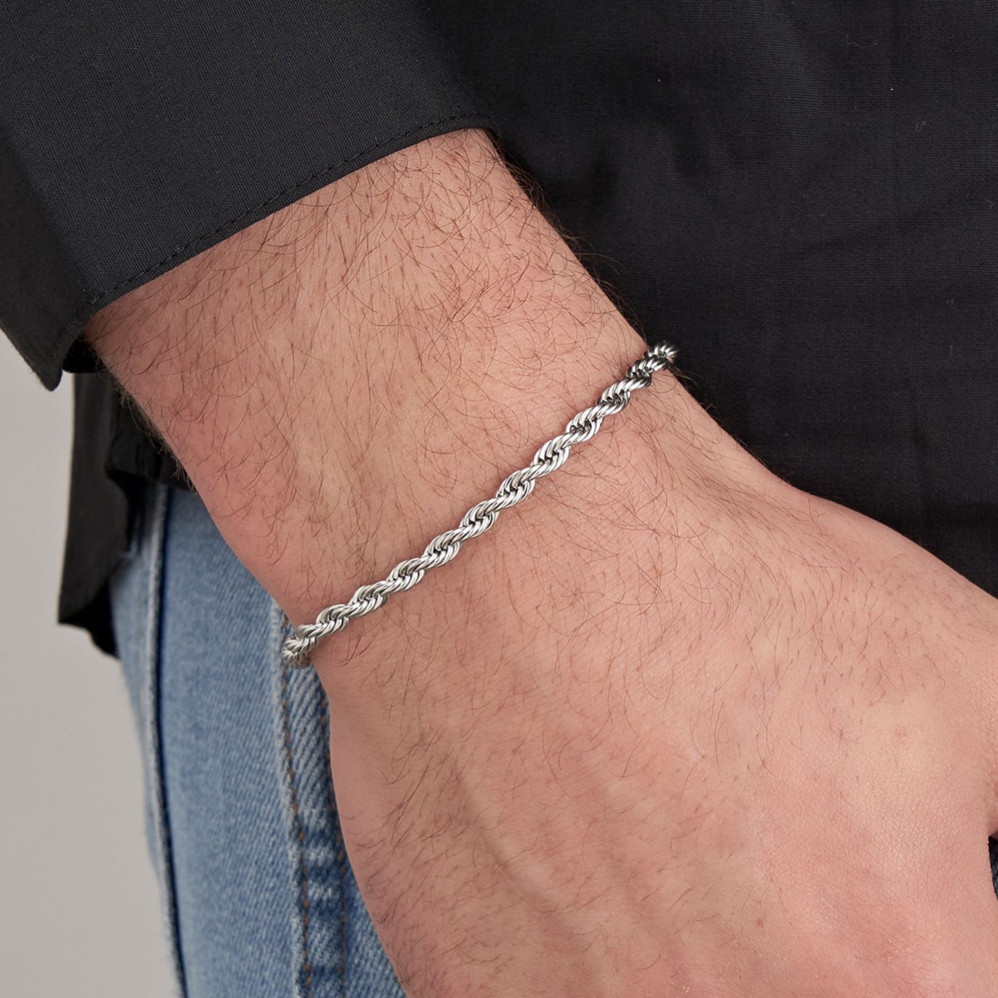 THIN LINK STEEL MEN'S BRACELET