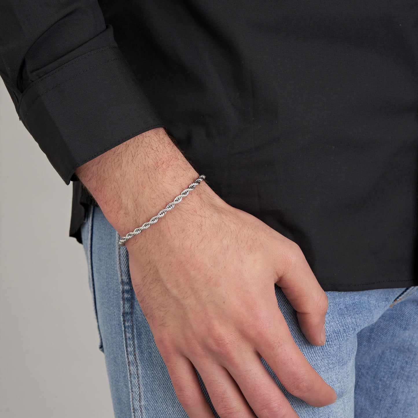 THIN LINK STEEL MEN'S BRACELET