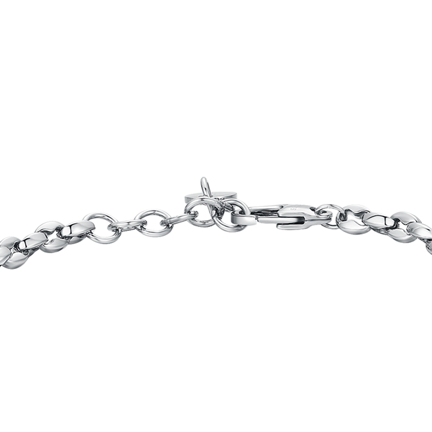 STEEL MEN'S BRACELET WITH IP ROSE ANCHOR