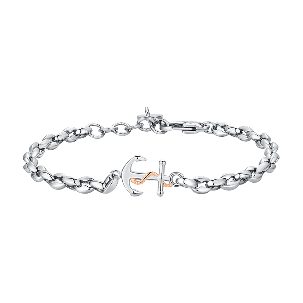 MAN'S BRACELET IN STEEL WITH ANCHOR Luca Barra