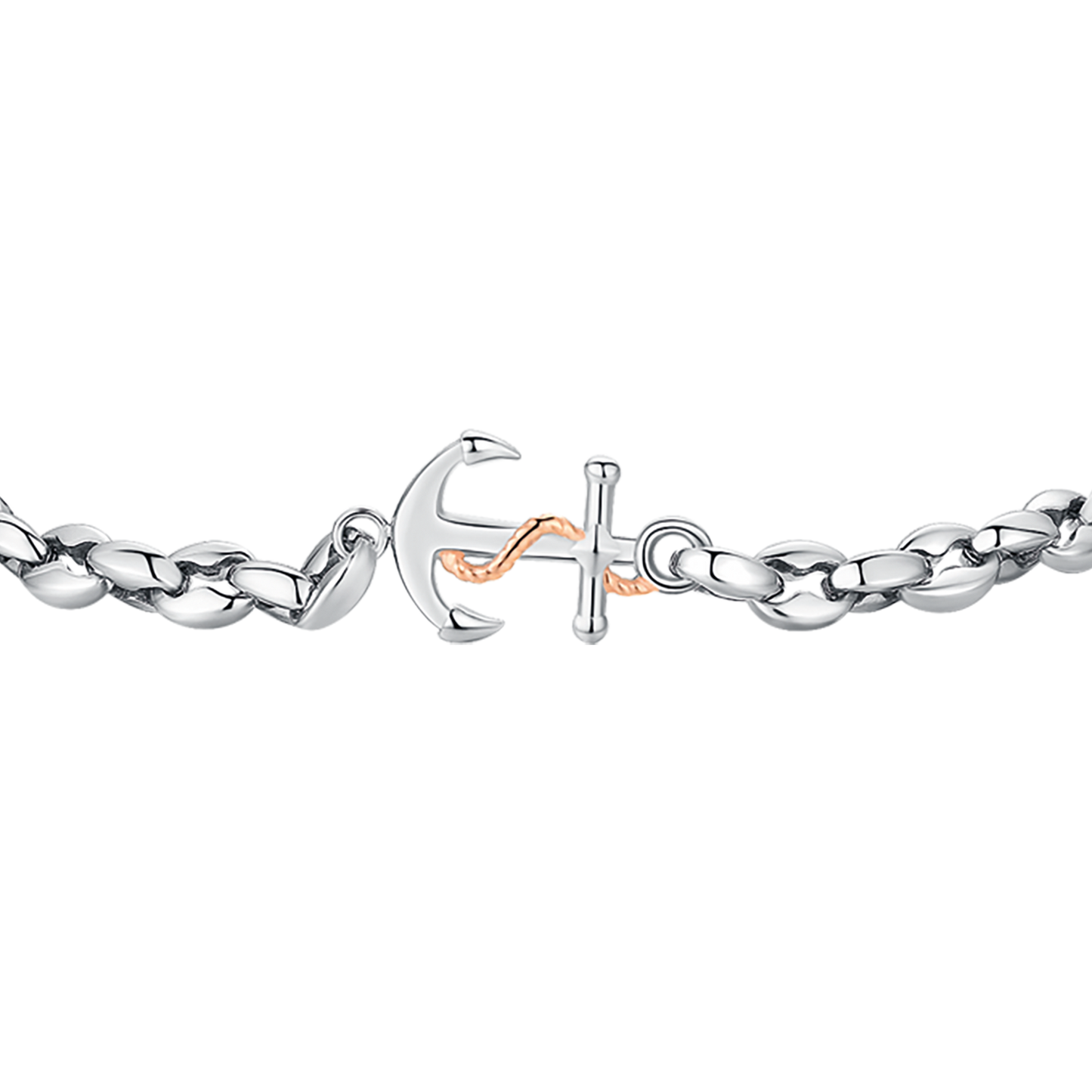 STEEL MEN'S BRACELET WITH ANCHOR