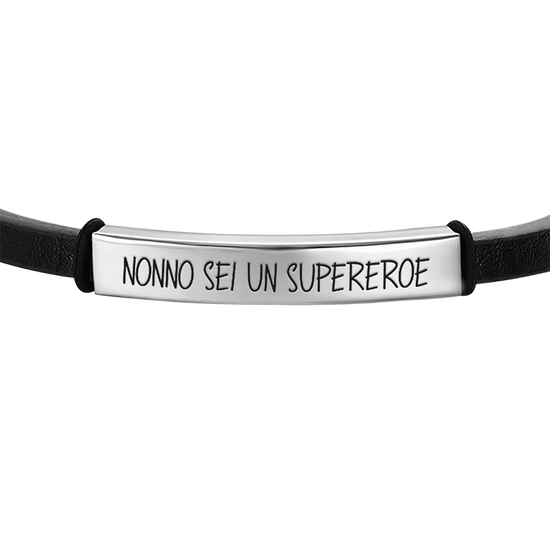 STEEL MEN'S BRACELET GRANDPA YOU ARE A SUPERHERO