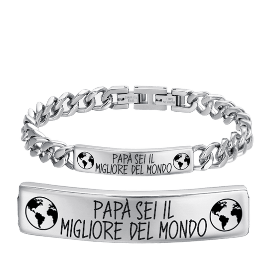 STEEL MEN'S BRACELET DAD YOU ARE THE BEST IN THE WORLD