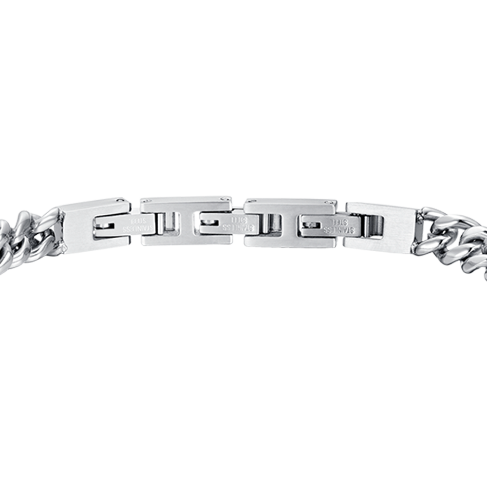 MEN'S STEEL BRACELET WITH ELEMENT WITH BLACK CRYSTALS Luca Barra