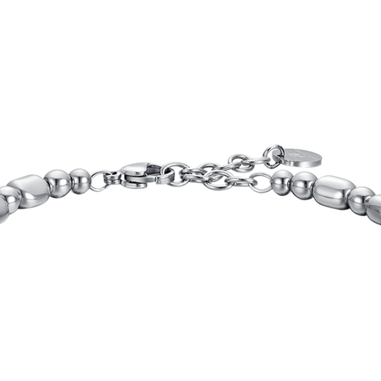 MEN'S STEEL BRACELET WITH SILVER HEMATITE