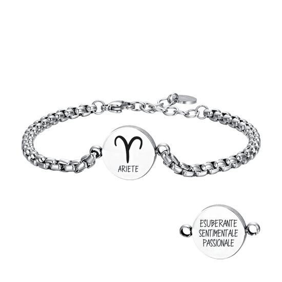 ARIES ZODIAC SIGN STEEL MEN'S BRACELET PLATE