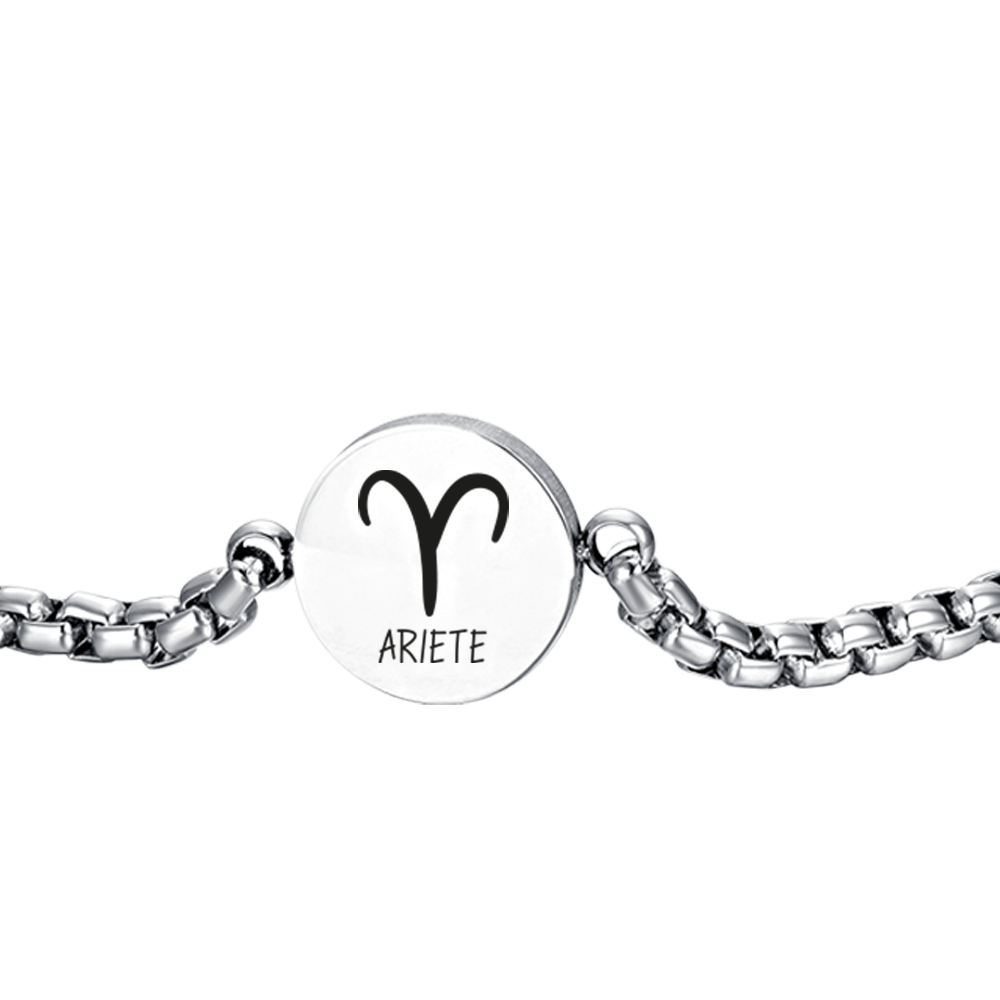 ARIES ZODIAC SIGN STEEL MEN'S BRACELET PLATE