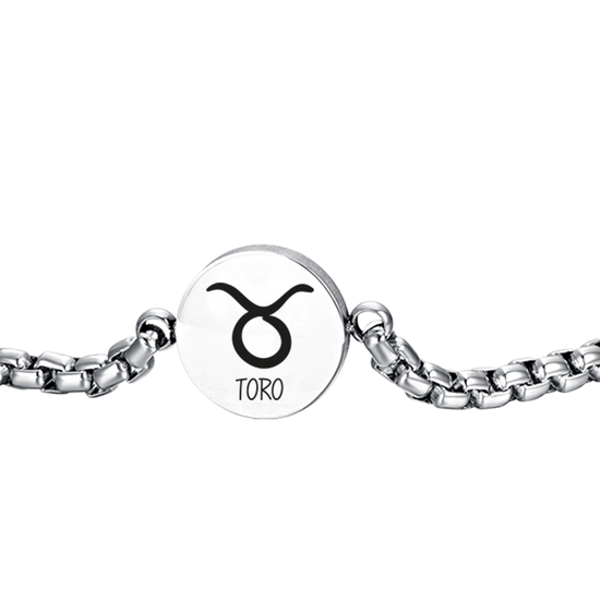 BULL ZODIAC SIGN STEEL PLATE MEN'S BRACELET