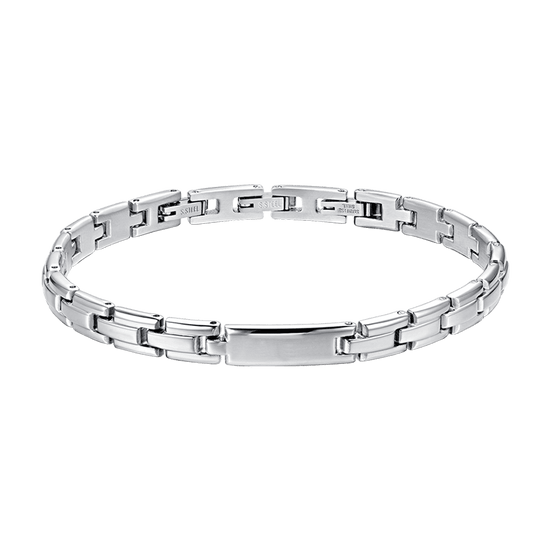 MEN'S STEEL BRACELET WITH SILVER PLATE