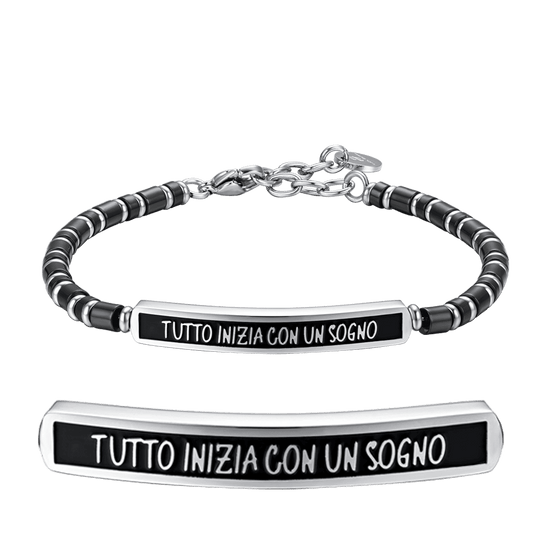 STEEL MEN'S BRACELET EVERYTHING BEGINS WITH A DREAM Luca Barra