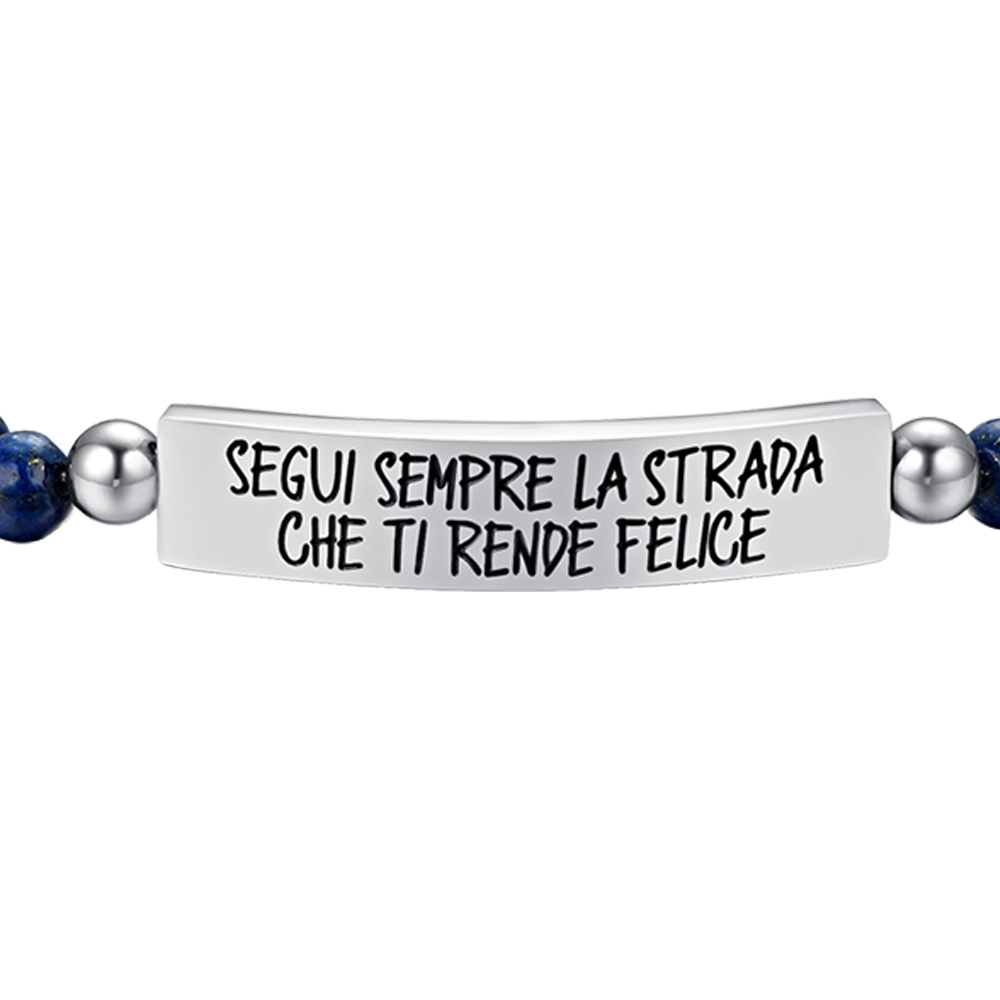 STEEL MEN'S BRACELET ALWAYS FOLLOW THE PATH THAT MAKES YOU HAPPY