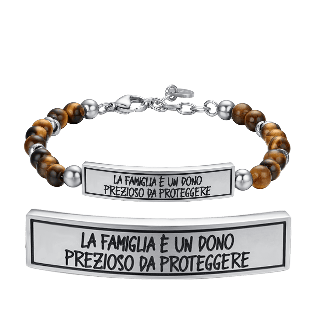 STEEL MEN'S BRACELET FAMILY IS A PRECIOUS GIFT TO PROTECT