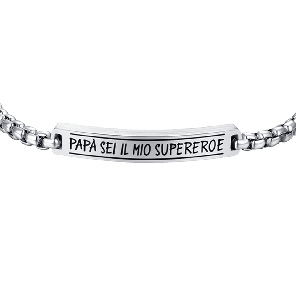 STEEL PLATE MEN'S BRACELET DAD YOU ARE MY SUPERHERO