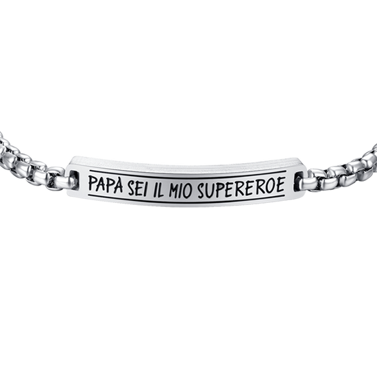 STEEL PLATE MEN'S BRACELET DAD YOU ARE MY SUPERHERO