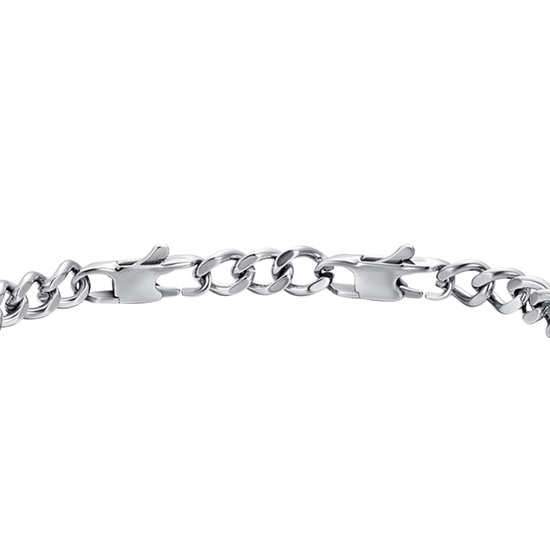 MEN'S STEEL ELEMENT BRACELET WITH BLACK CRYSTALS