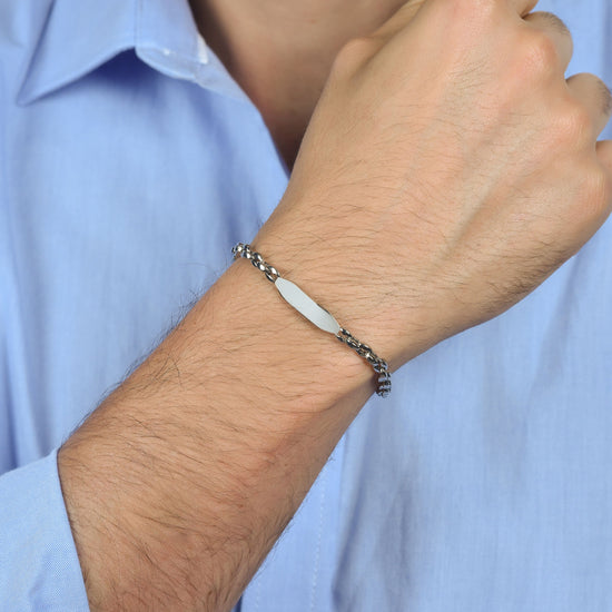 MEN'S STEEL BRACELET WITH ELEMENT Luca Barra