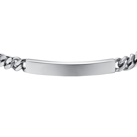 MEN'S STEEL BRACELET WITH SILVER PLATE