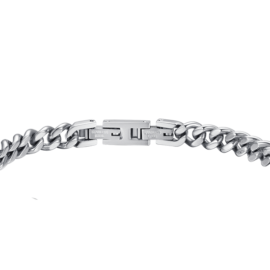 MEN'S STEEL BRACELET WITH SILVER PLATE