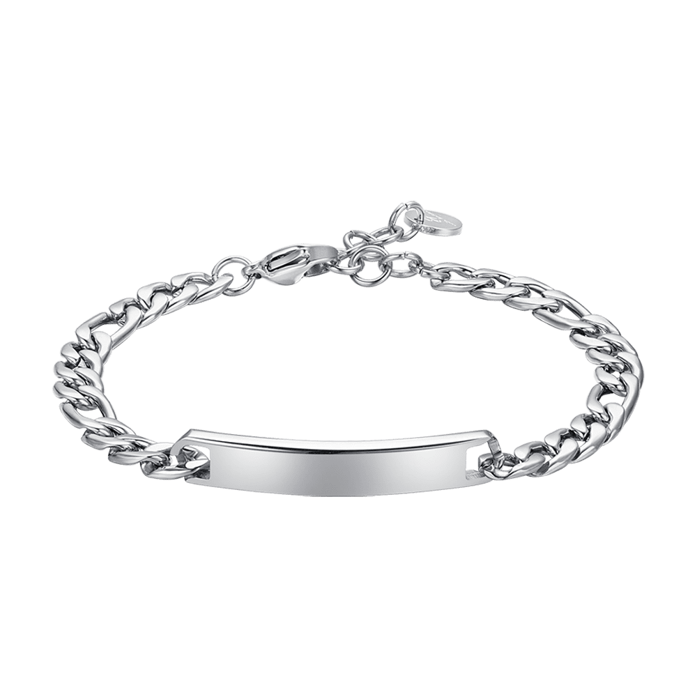 MEN'S STEEL BRACELET WITH SILVER PLATE