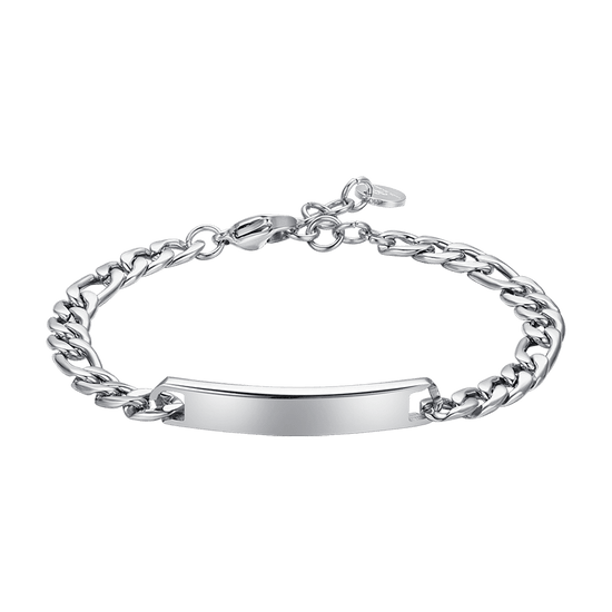 MEN'S STEEL BRACELET WITH SILVER PLATE