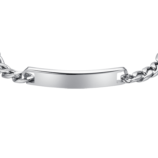 MEN'S STEEL BRACELET WITH SILVER PLATE