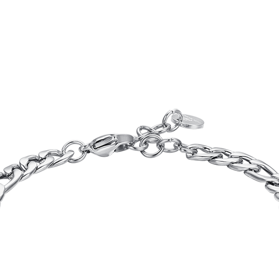 MEN'S STEEL BRACELET WITH SILVER PLATE