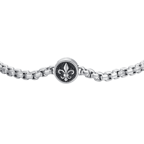 STEEL MEN'S BRACELET WITH LILY