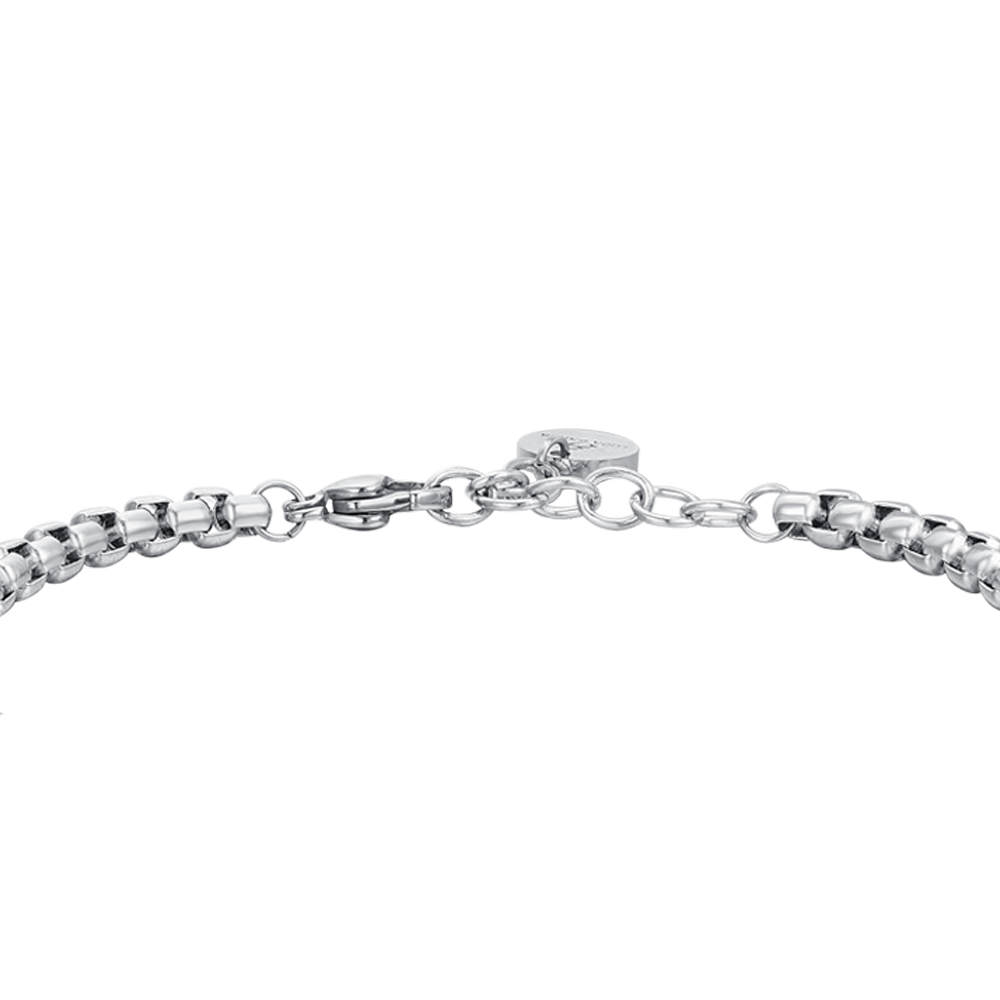 STEEL MEN'S BRACELET WITH LILY