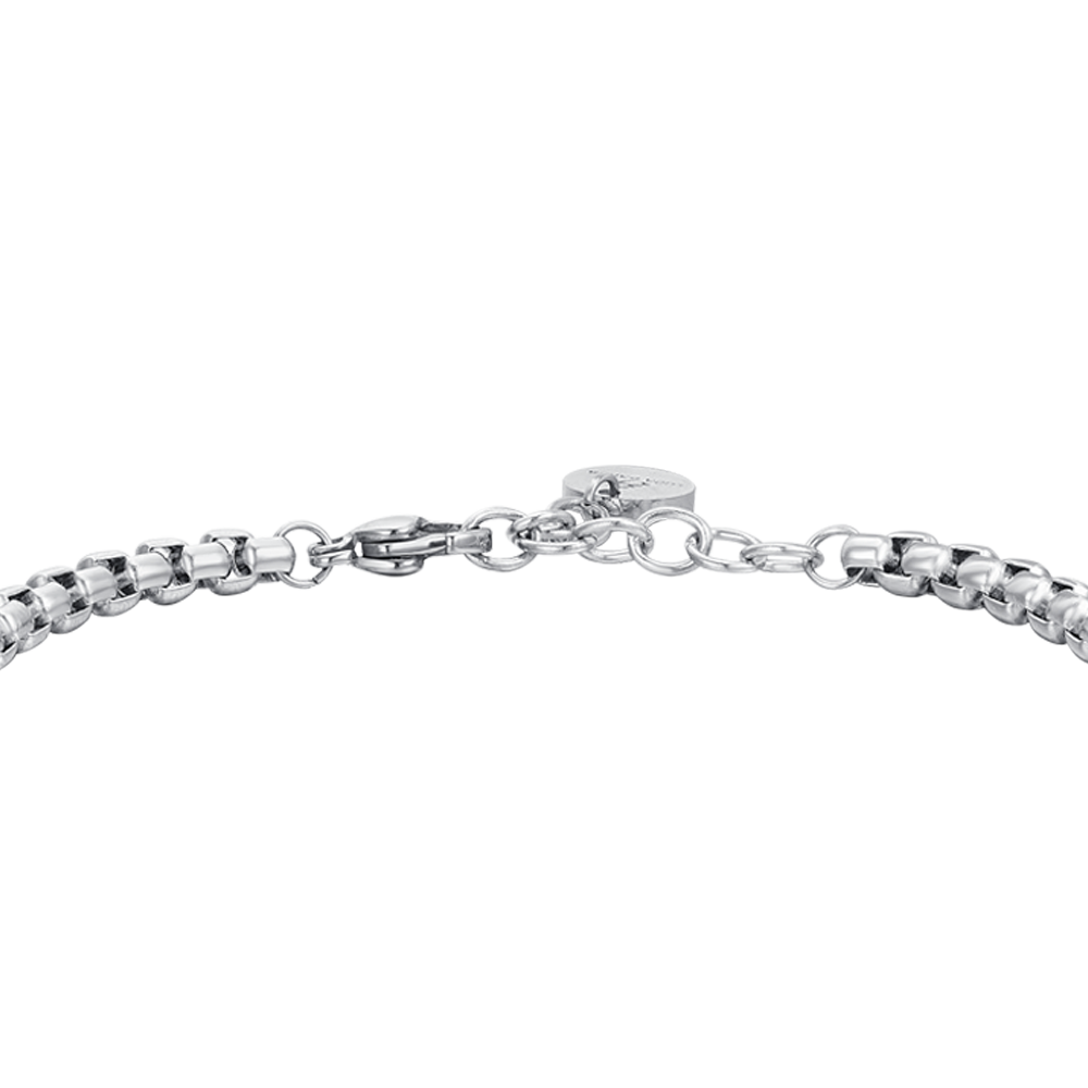 STEEL MEN'S BRACELET WITH CROSS