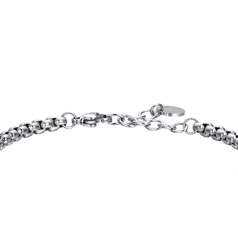 MAN'S BRACELET IN STEEL ANCHOR IP BLACK Luca Barra