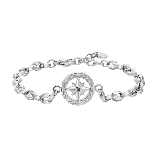 STEEL MEN'S BRACELET WITH COMPASS ROSE