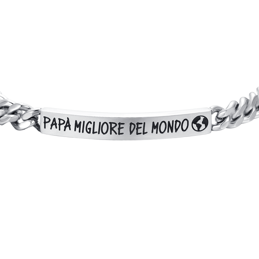 STEEL MEN'S BRACELET BEST DAD IN THE WORLD