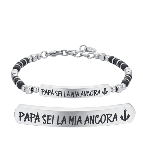 STEEL MEN'S BRACELET DAD YOU ARE MY ANCHOR Luca Barra