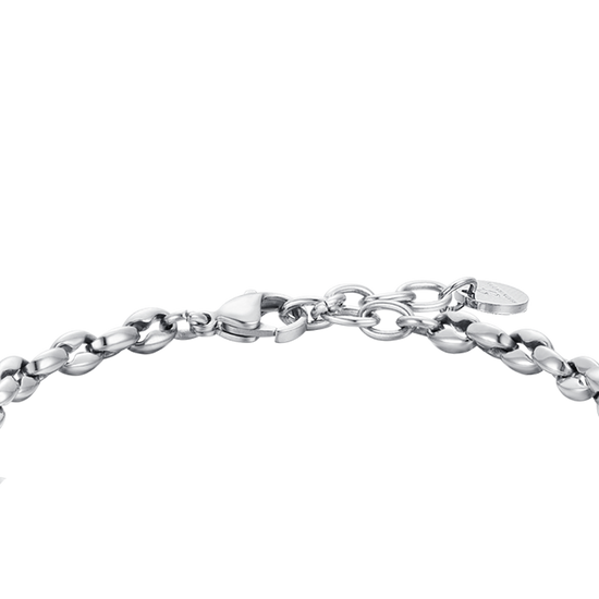 STEEL MEN'S BRACELET WITH IP ROSE ANCHOR