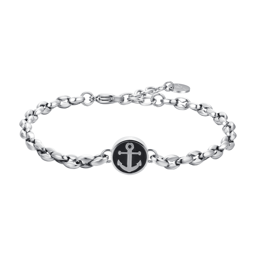 STEEL MEN'S BRACELET WITH ANCHOR