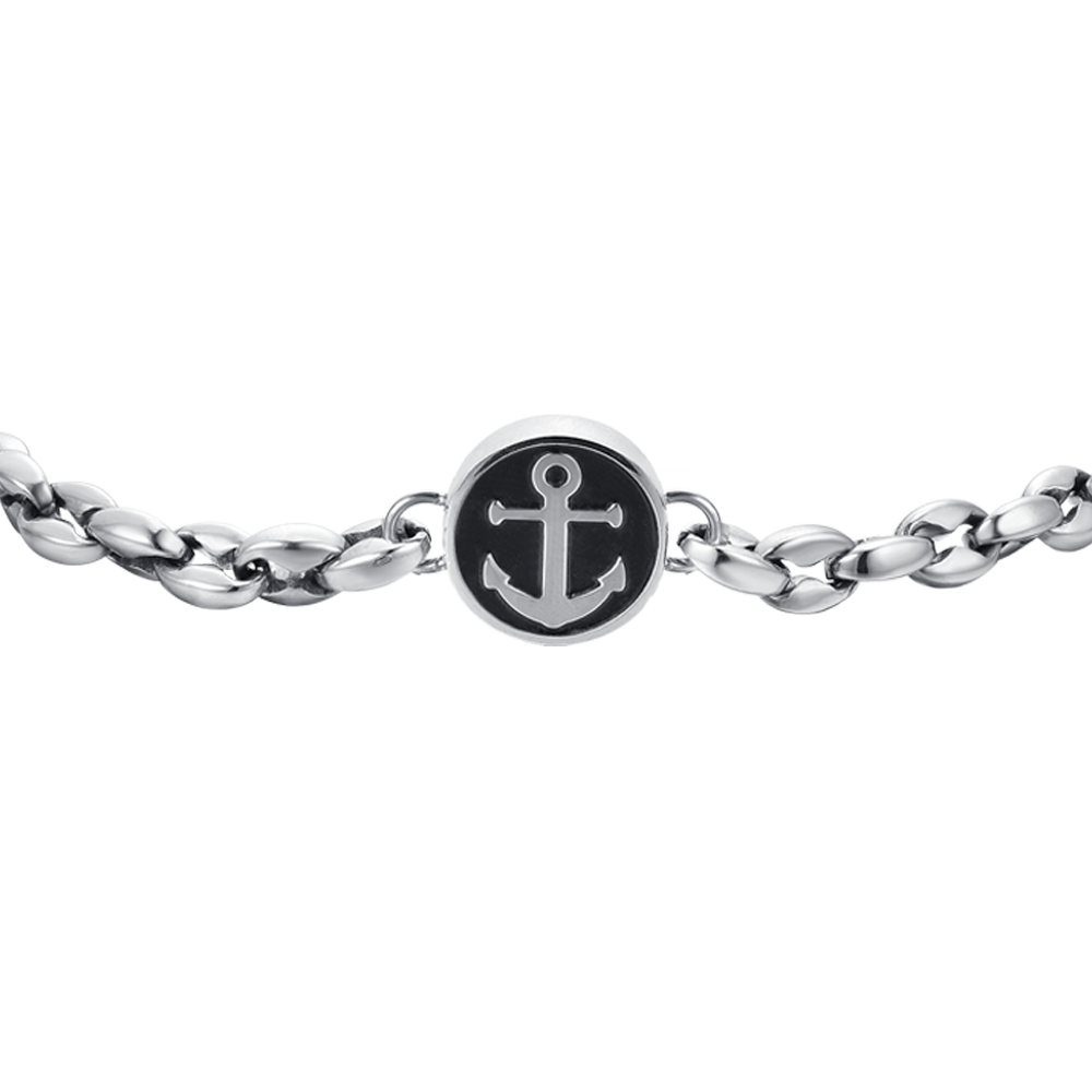 STEEL MEN'S BRACELET WITH ANCHOR