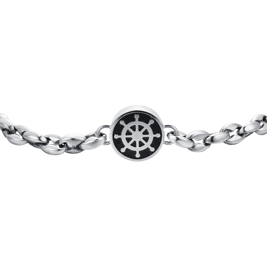 STEEL MEN'S BRACELET WITH RUDDER