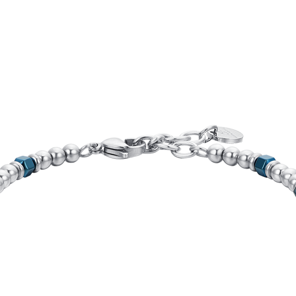 BLUE HEMATITE STEEL MEN'S BRACELET